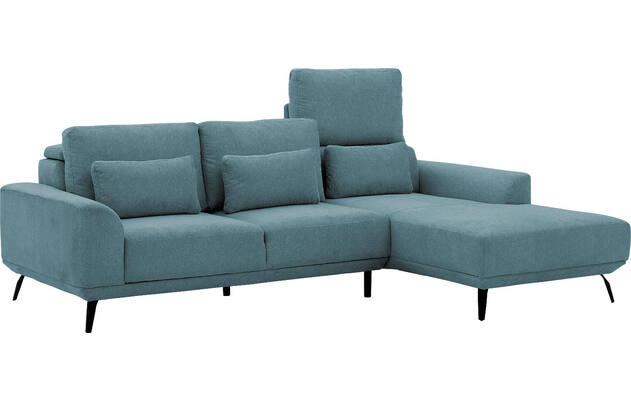Goossens excellent loungebank princess blauw stof - 8229793-09-gespiegeld
