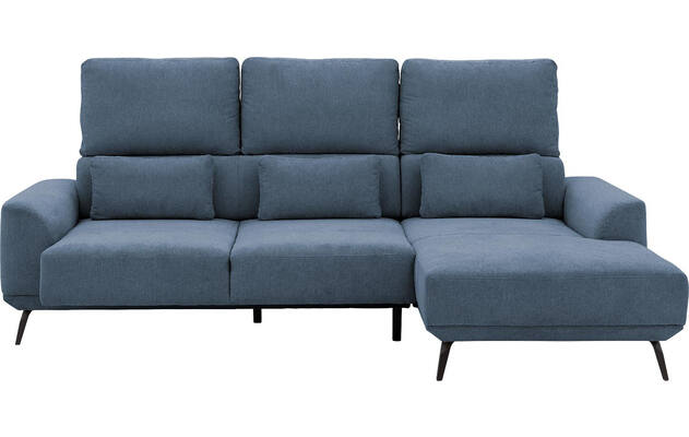 Goossens excellent loungebank princess blauw stof - 8229794-05-gespiegeld