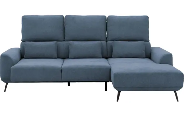 Goossens excellent loungebank princess blauw stof - 8229794-05-gespiegeld