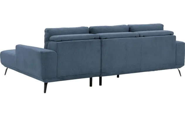 Goossens excellent loungebank princess blauw stof - 8229794-07-gespiegeld