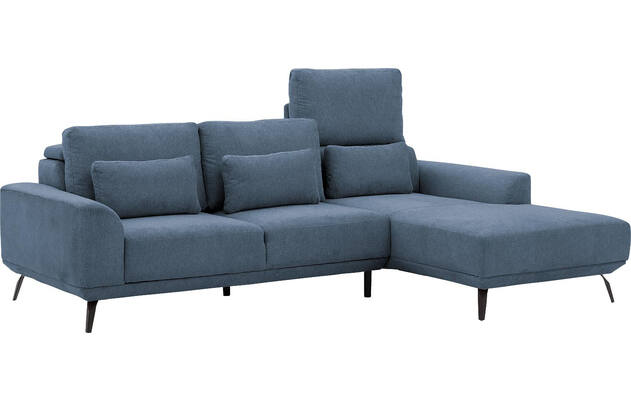 Goossens excellent loungebank princess blauw stof - 8229794-09-gespiegeld