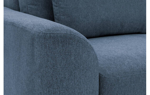 Goossens excellent loungebank princess blauw stof - 8229794-14-gespiegeld