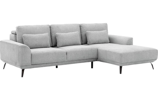 Goossens excellent loungebank princess grijs stof - 8229795-02-gespiegeld