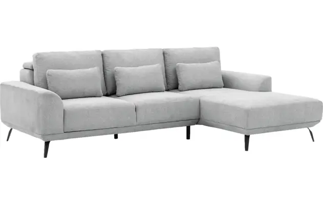Goossens excellent loungebank princess grijs stof - 8229795-02-gespiegeld