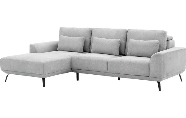 Goossens excellent loungebank princess grijs stof - 8229795-02