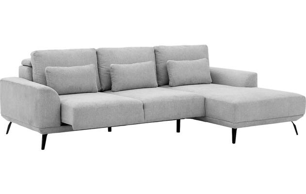 Goossens excellent loungebank princess grijs stof - 8229795-03-gespiegeld