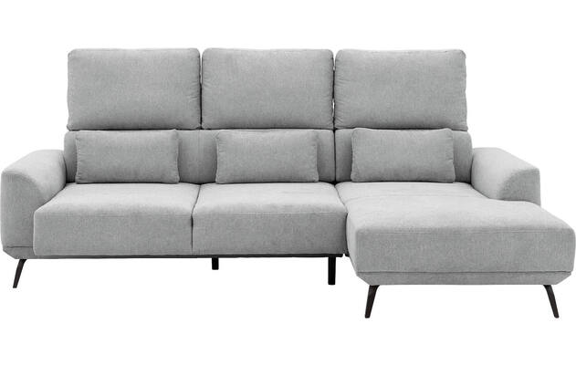 Goossens excellent loungebank princess grijs stof - 8229795-05-gespiegeld