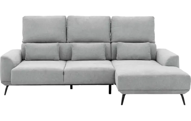 Goossens excellent loungebank princess grijs stof - 8229795-05-gespiegeld