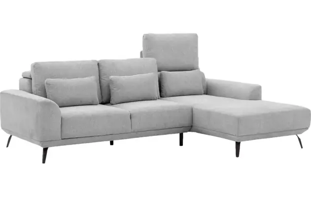Goossens excellent loungebank princess grijs stof - 8229795-09-gespiegeld
