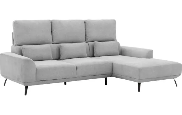 Goossens excellent loungebank princess grijs stof - 8229795-10-gespiegeld
