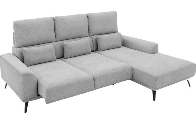 Goossens excellent loungebank princess grijs stof - 8229795-12-gespiegeld