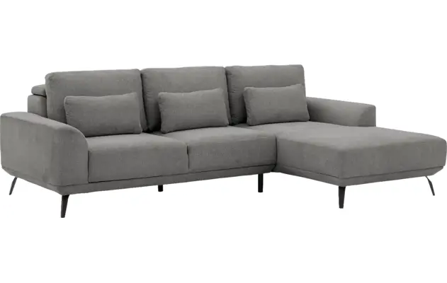 Goossens excellent loungebank princess grijs stof - 8229796-02-gespiegeld