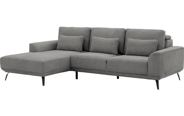 Goossens excellent loungebank princess grijs stof - 8229796-02