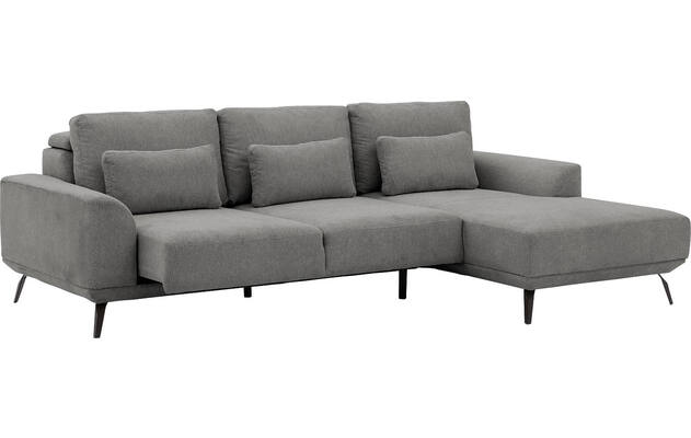 Goossens excellent loungebank princess grijs stof - 8229796-03-gespiegeld