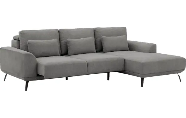 Goossens excellent loungebank princess grijs stof - 8229796-03-gespiegeld