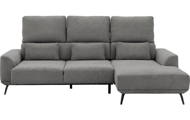 Goossens excellent loungebank princess grijs stof - 8229796-05-gespiegeld