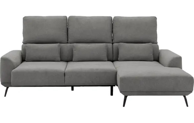 Goossens excellent loungebank princess grijs stof - 8229796-05-gespiegeld