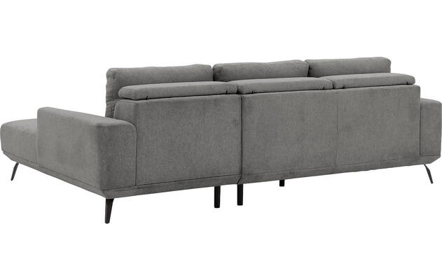 Goossens excellent loungebank princess grijs stof - 8229796-07-gespiegeld