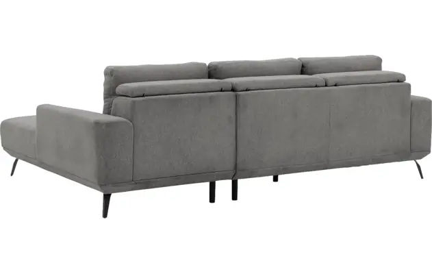 Goossens excellent loungebank princess grijs stof - 8229796-07-gespiegeld