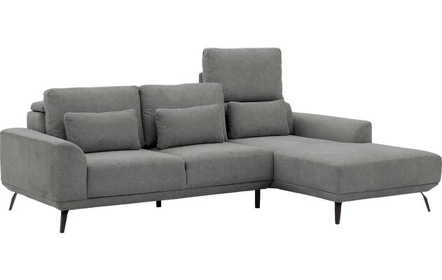 Goossens excellent loungebank princess grijs stof - 8229796-09-gespiegeld