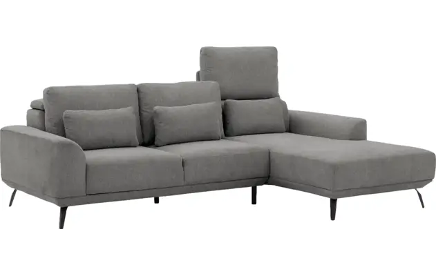 Goossens excellent loungebank princess grijs stof - 8229796-09-gespiegeld