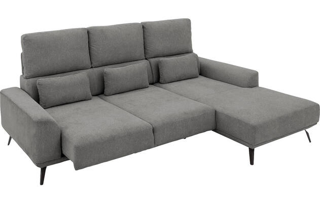 Goossens excellent loungebank princess grijs stof - 8229796-12-gespiegeld
