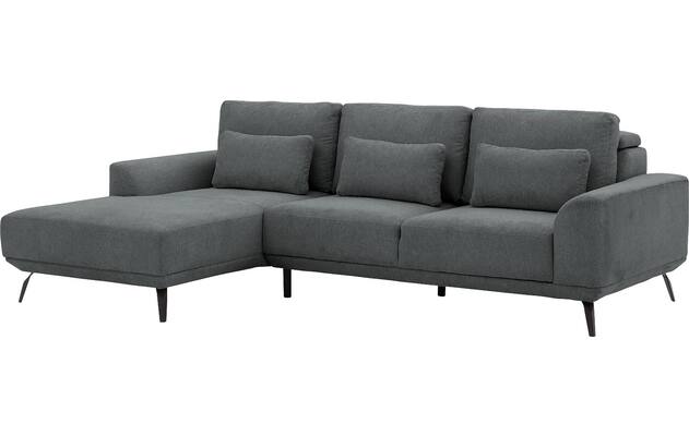 Goossens excellent loungebank princess grijs stof - 8229797-02