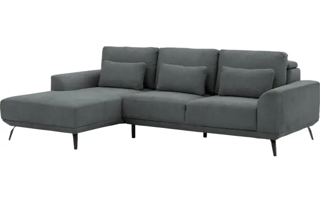 Goossens excellent loungebank princess grijs stof - 8229797-02