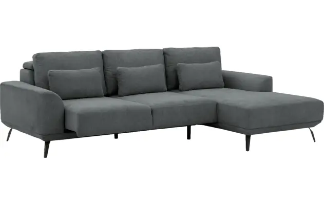 Goossens excellent loungebank princess grijs stof - 8229797-03-gespiegeld