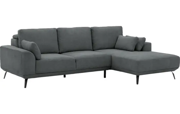 Goossens excellent loungebank princess grijs stof - 8229797-04-gespiegeld