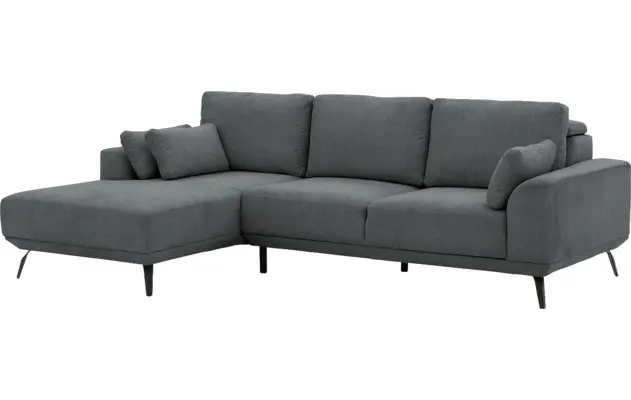 Goossens excellent loungebank princess grijs stof - 8229797-04