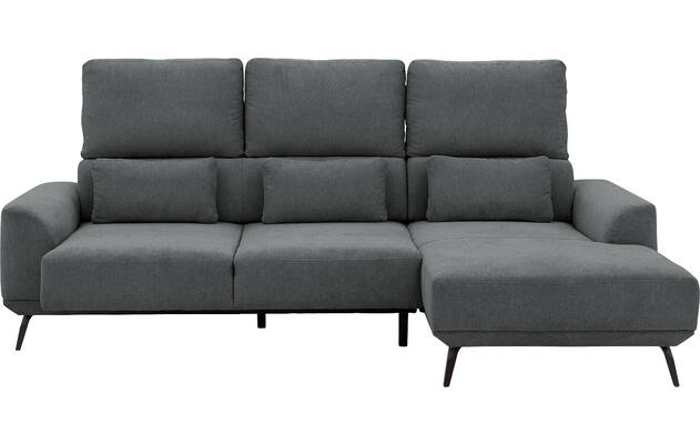 Goossens excellent loungebank princess grijs stof - 8229797-05-gespiegeld