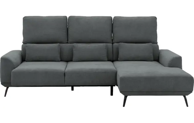 Goossens excellent loungebank princess grijs stof - 8229797-05-gespiegeld