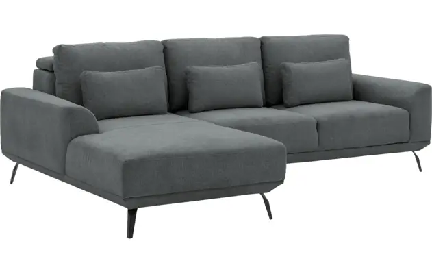 Goossens excellent loungebank princess grijs stof - 8229797-06