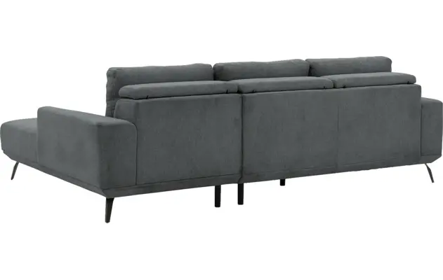 Goossens excellent loungebank princess grijs stof - 8229797-07-gespiegeld