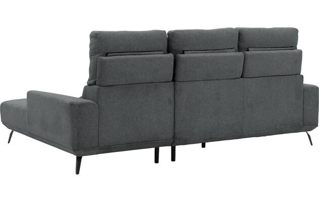 Goossens excellent loungebank princess grijs stof - 8229797-08-gespiegeld