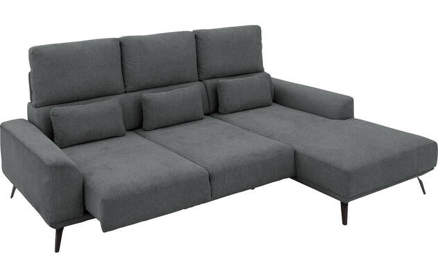 Goossens excellent loungebank princess grijs stof - 8229797-12-gespiegeld