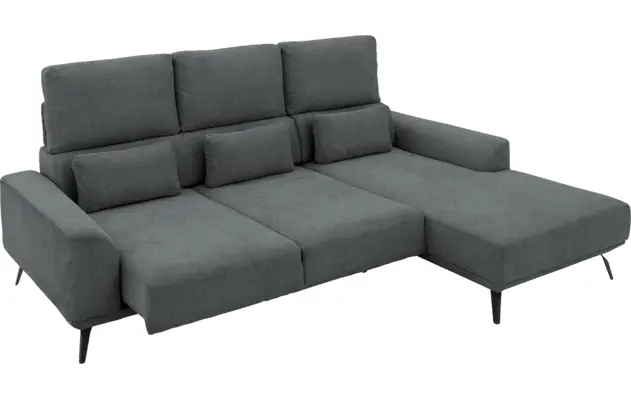 Goossens excellent loungebank princess grijs stof - 8229797-12-gespiegeld