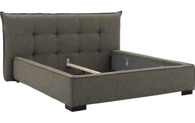 Goossens bedframe bolzano groen stof - 8229831-06