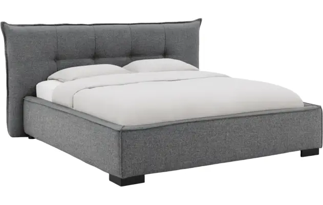 Goossens gestoffeerd bedframe bolzano blauw stof - 8229832-01