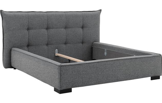 Goossens bedframe bolzano blauw stof - 8229832-06