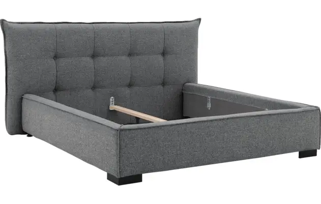 Goossens bedframe bolzano blauw stof - 8229832-06