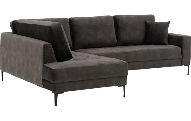 Goossens hoekbank coco zwart stof - 8230181-02