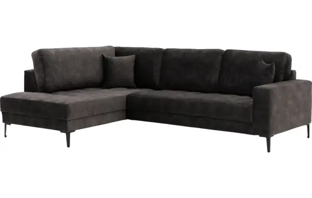 Goossens hoekbank coco zwart stof - 8230181-03