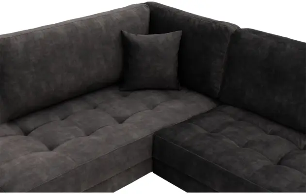 Goossens hoekbank coco zwart stof - 8230181-05