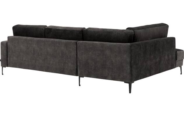 Goossens hoekbank coco zwart stof - 8230181-06