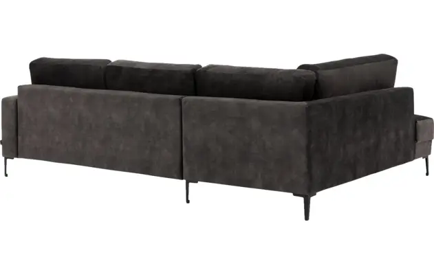 Goossens hoekbank coco zwart stof - 8230181-06