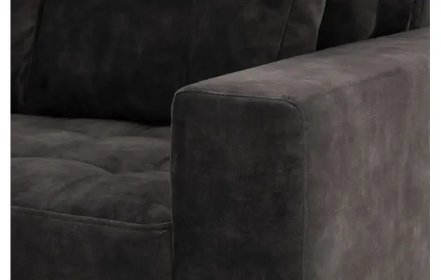 Goossens hoekbank coco zwart stof - 8230181-07