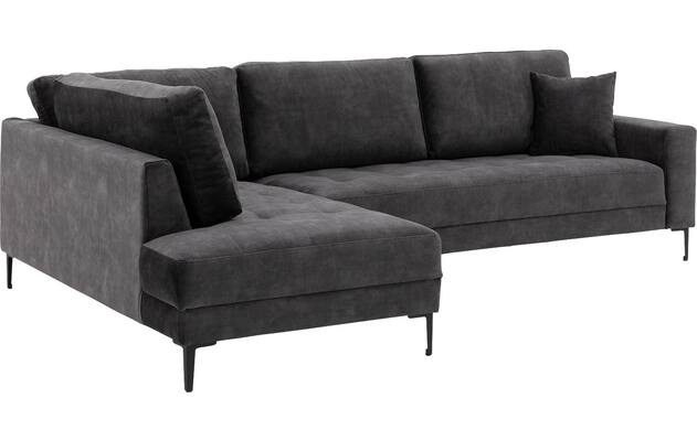 Goossens hoekbank coco grijs stof - 8230182-02