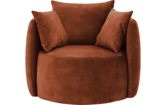 Goossens fauteuil terra bruin stof - 8230259-02
